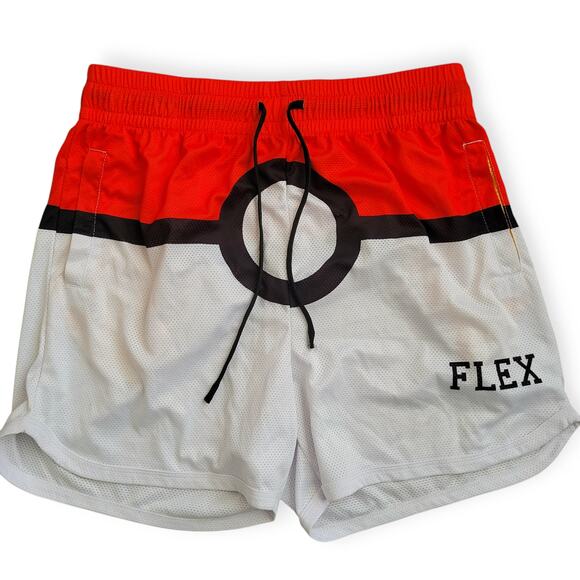 Flexliving Muscle Shorts Pokeball Mesh Gym Bodybuilding Shorts Men Sz 2XL - Picture 6 of 10